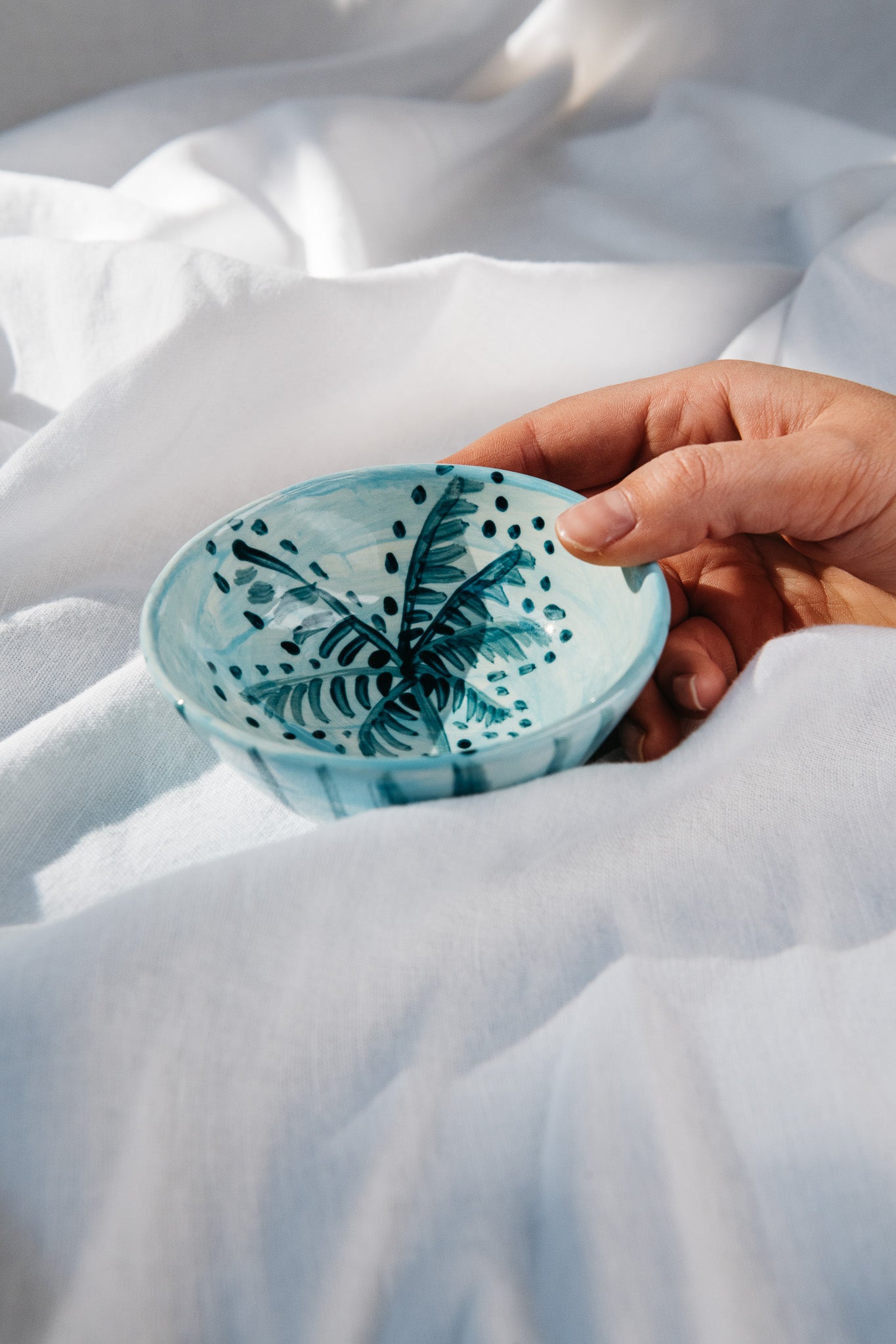 MINI PALM STRIPE BOWL