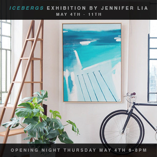 JENNIFER LIA ‘ICEBERGS’ ART EXHIBITION AT DESIGN TWINS STORE IN SYDNEY